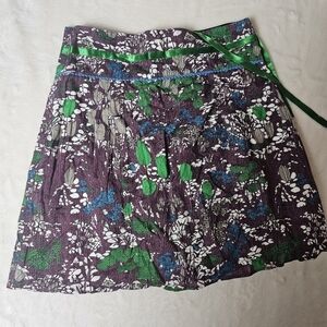 Vintage Baby Jane Cacherel Skirt 6 Women’s Purple Wrap 100% cotton